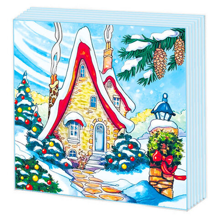 Салфетка "НГ Зимний домик" 33*33см, 20 шт., 2-х слойная