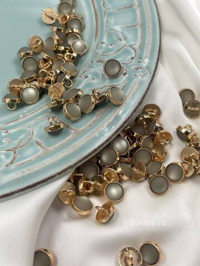 Пуговицы луна хаки серые с матовым покрытием