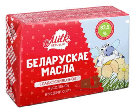 Масло сливочное "Белорусское масло" 82,5% 180г. Слуцк