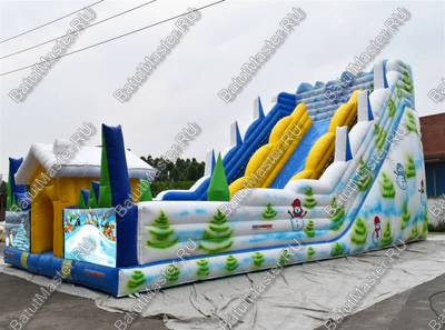 Детский надувной батут-горка "Весёлая горка" 15*9*9 м