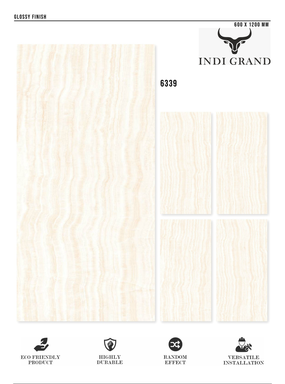 Керамогранит glossy №4 , 60х120, 6339