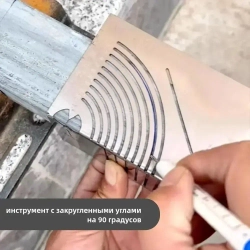 Линейка/угольник 280мм, инструмент для разметки углов и дуг, нержавеющая сталь