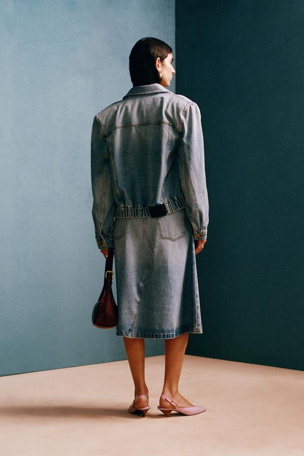 ZARA X WILLY CHAVARRIA ДЖИНСОВАЯ КУРТКА, СВЕТЛО-ГОЛУБОЙ