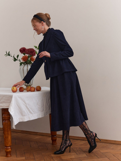 Юбка бохо вельветовая миди