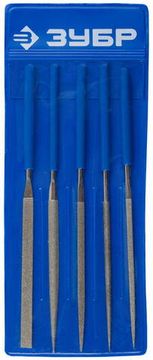 ЗУБР 140 х 75 мм, 5 предметов, P 140, набор алмазных надфилей в пакете PVC (33386-140-H5)