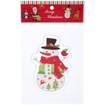 Наклейка на стекло "Весёлый Снеговичок" 15*20 см