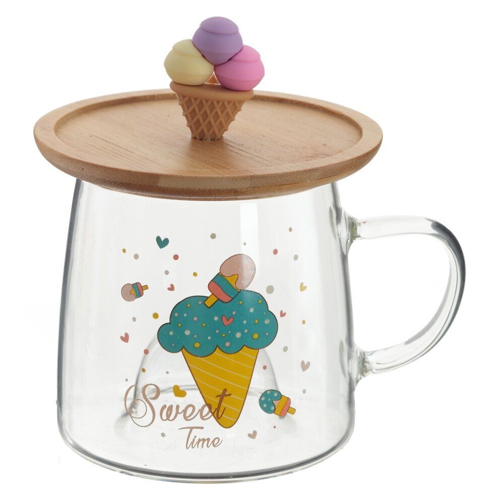 GAEM Кружка с крышкой-подставкой,, 350 мл, L11 W9 H11,5 см, 4в.