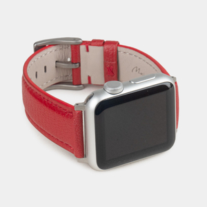 Ремешок для Apple Watch 44/45/46 mm из кожи козы, красного цвета