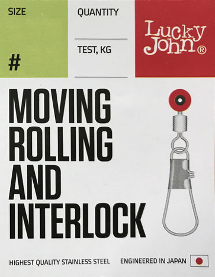 Застежка с вертлюгом скользящая Lucky John Moving Rolling and Interlock BH, арт. LJP5105