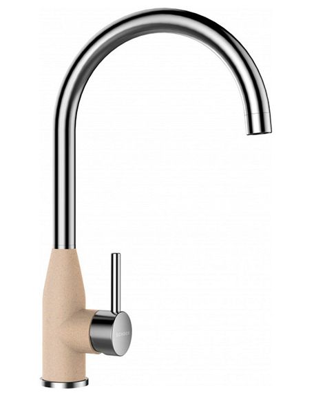 Смеситель Schock Kavus, Cristalite сталь/лунный камень