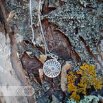 Подвеска ГЛАЗ с цепочкой, серебро/голубой топаз