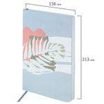 Ежедневник недатированный А5 (138х213 мм), BRAUBERG VISTA, под кожу, гибкий, 136 л., "Botanica", 112011