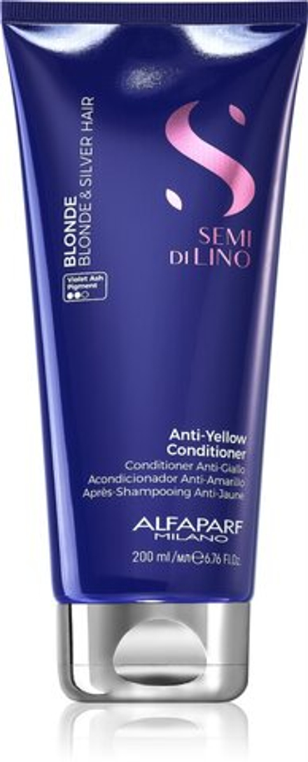 Alfaparf Milano Semi di Lino Blonde - фиолетовый кондиционер для светлых и балаяжных волос /   200  ml  / GTIN 8022297133386