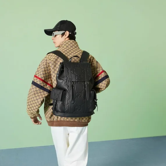 Рюкзак Gucci Jumbo с логотипом Gg черный
