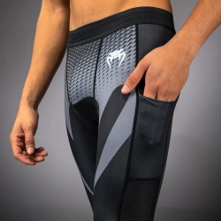 Компрессионные штаны Venum No Gi Spats black/silver grey