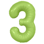 Фольгированные цифры, сатин, в фисташковом цвете, 102 см