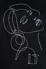 Футболка с вышивкой черная Б10059 LT Collection