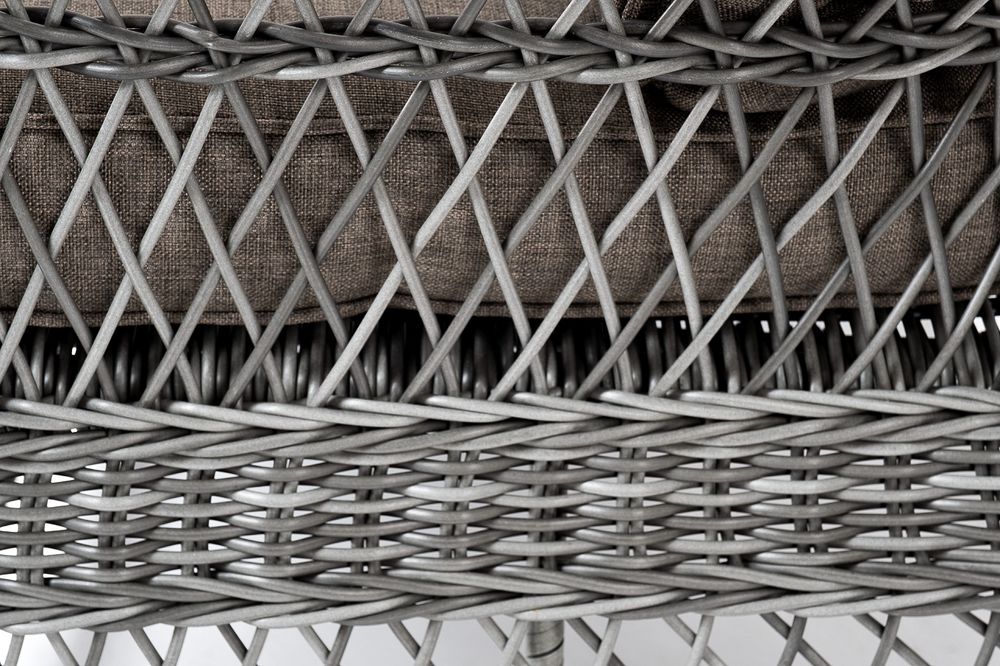 "Гранд Латте" диван трехместный из искусственного ротанга, цвет графит