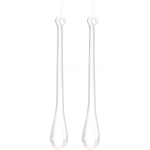 Подвеска «Изящная капля» 20 см (набор 2 шт), Прозрачный