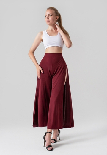 Maya Flow Pants, Dark Red