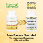 California Gold Nutrition, лютеин плюс, с черничным порошком и зеаксантином, 120 растительных капсул