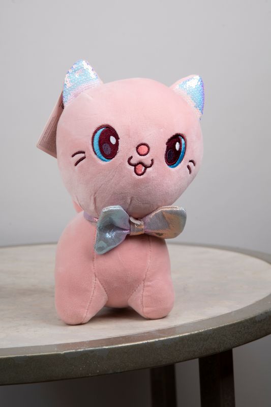 Мягкая игрушка Котенок 22 см (розовый)