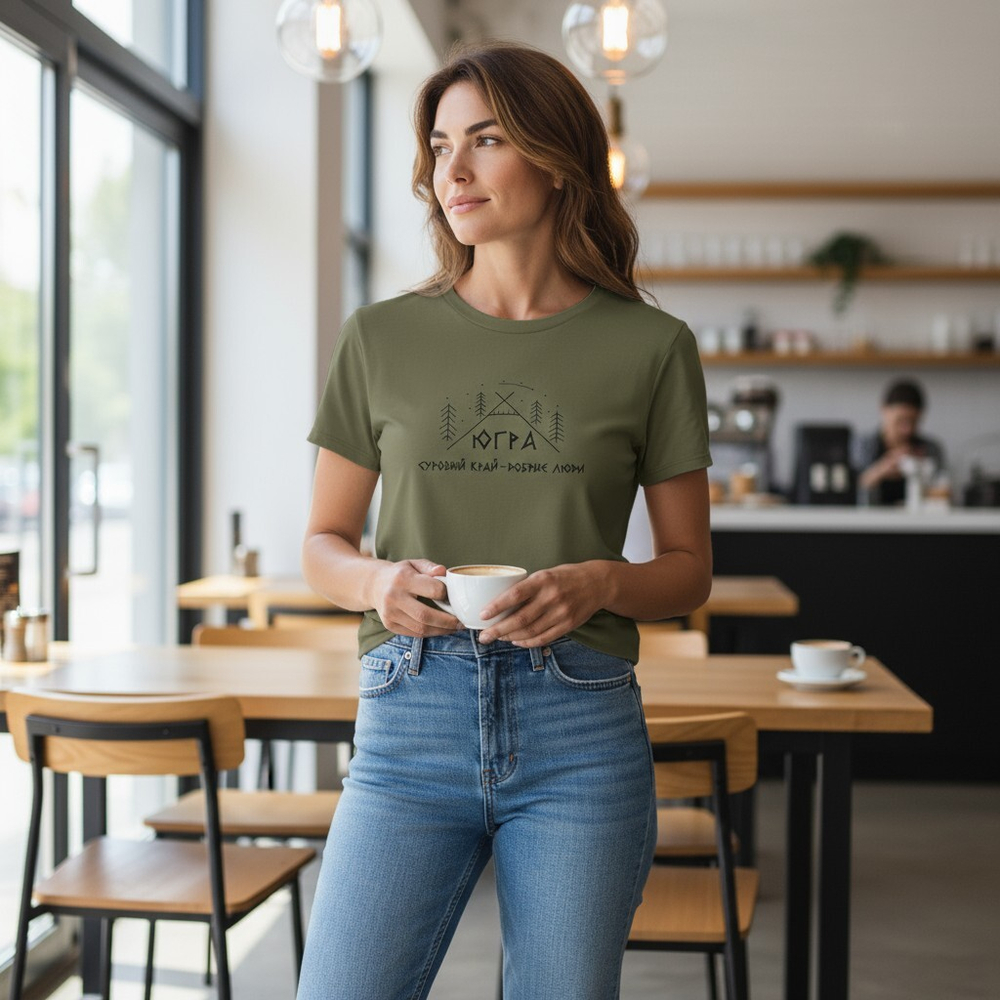 Футболка с вышивкой "Суровый край"