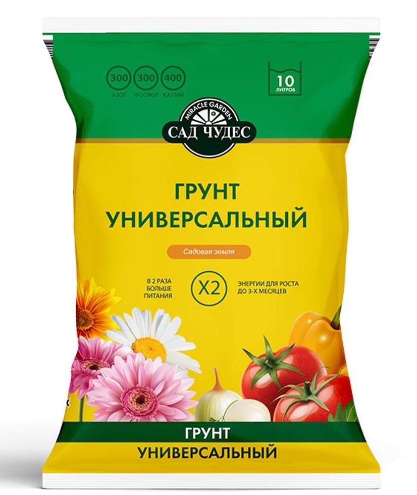 Грунт почвенный универсальный нейтральный САД ЧУДЕС 10 л Грунт почвенный универсальный нейтральный САД ЧУДЕС 10 л