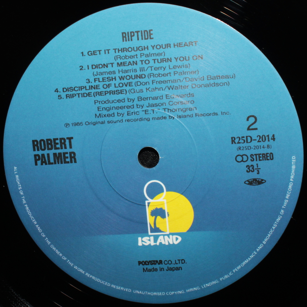 Robert Palmer / Riptide (LP)