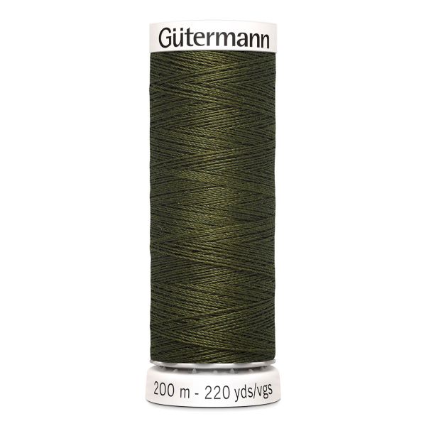 Нитки универсальные Gutermann Sew-all 100 (200 метров), 5 кат. | 399 серо-оливковый хаки