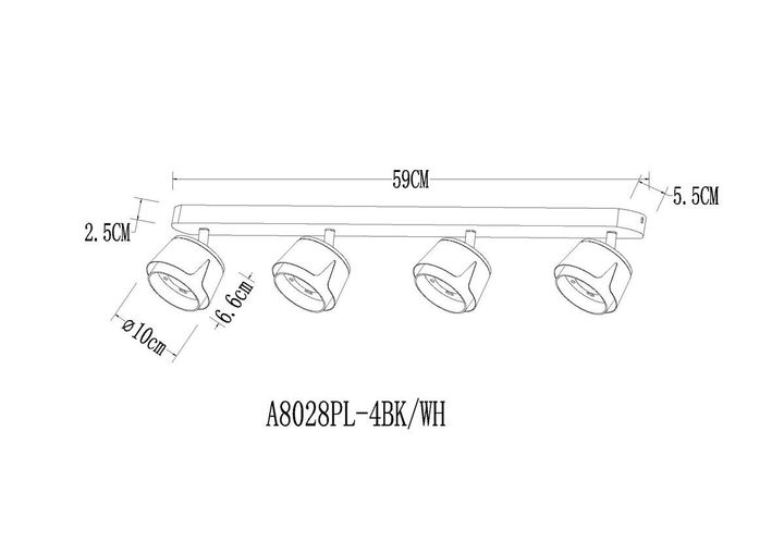 Спот Arte Lamp Amaks A8028PL-4BK
