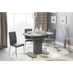 Стол кухонный обеденный раздвижной Белый Глянец/Стекло Белое, Портофино, 110х75х75 см