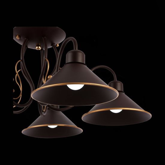 SLE120402-05 Светильник потолочный темно-коричневый/темно-коричневый E27 5*60W CIOLLA