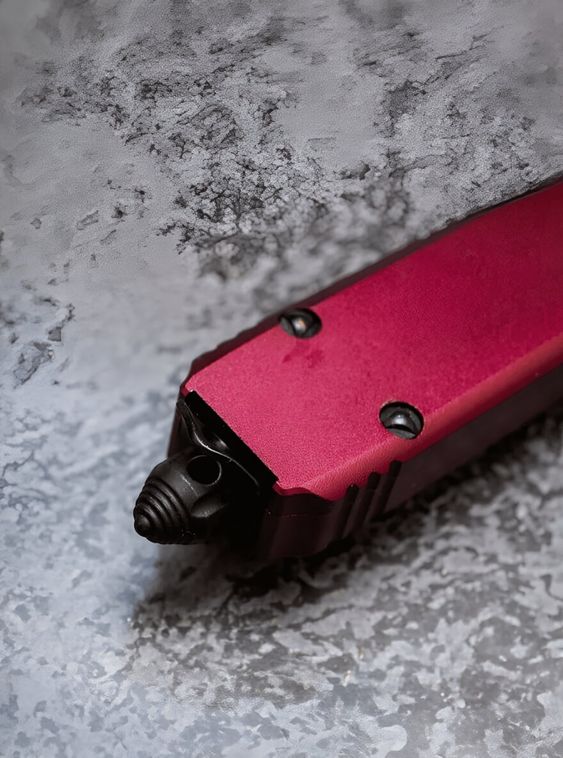 Тактический нож фронтально выкидной автоматический Microtech Красный