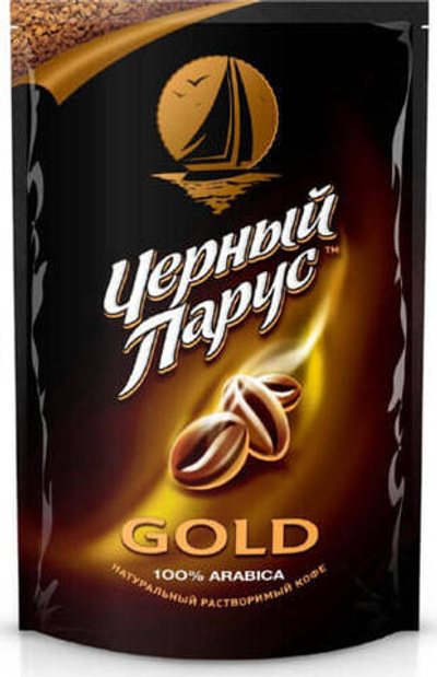 Кофе растворимый Черный Парус Gold 190 г