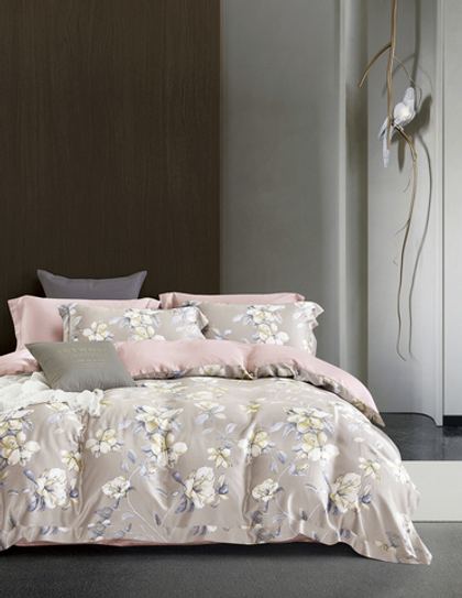 Постельноe белье 2 спальное евро Luxe Dream Peony T1006E