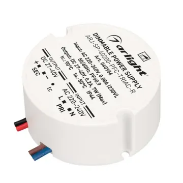 Блок питания 7W 27-40V 200mA IP44 ARJ-SP-40200-PFC-TRIAC-R 040956 Arlight