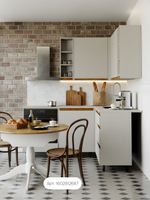 Кухонный модуль угловой Виго, 121х60х85, с доводчиками, с дубовой панелью, Dipriz