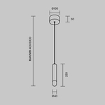 Подвесной светодиодный светильник Maytoni Bell MOD534PL-L4B3K