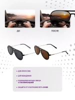 Оправа для очков с магнитными накладками 4в1