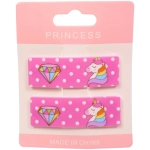 Зажимы для волос детские 2шт «КАРАМЕЛЬ», единорожки, 5.5*.1.7см