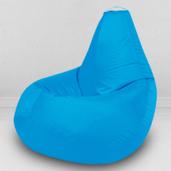 Кресло-мешок Босс Темно-голубой, XXL-Комфорт, оксфорд, съемный чехол