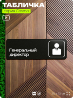 Табличка Заместитель генерального директора, 30х10 см, для офиса, кафе, магазина, паркинга, серия COSMO, Айдентика Технолоджи