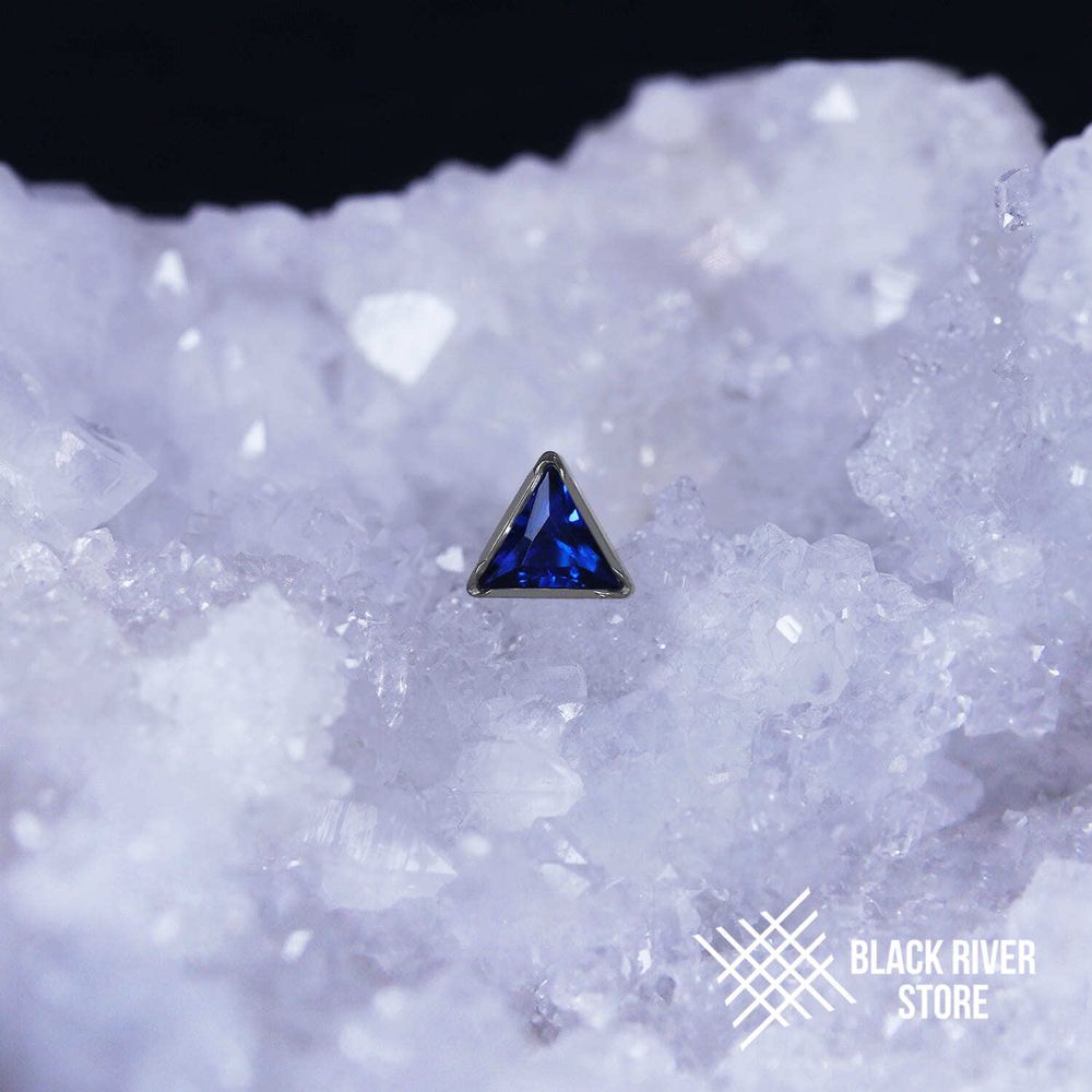 Equilateral Triangle Blue Corundum