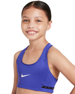 Топ для девочки теннисный Nike Dri-Fit Swoosh Rev Bra G - lapis/black/white