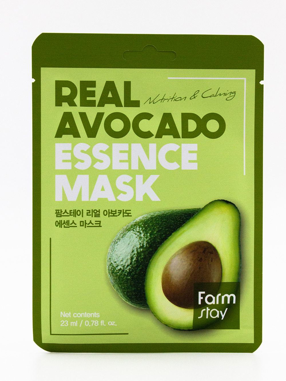 [Farm Stay] Real Avocado Essence Mask - Тканевая маска для лица с экстрактом авокадо, 23 мл