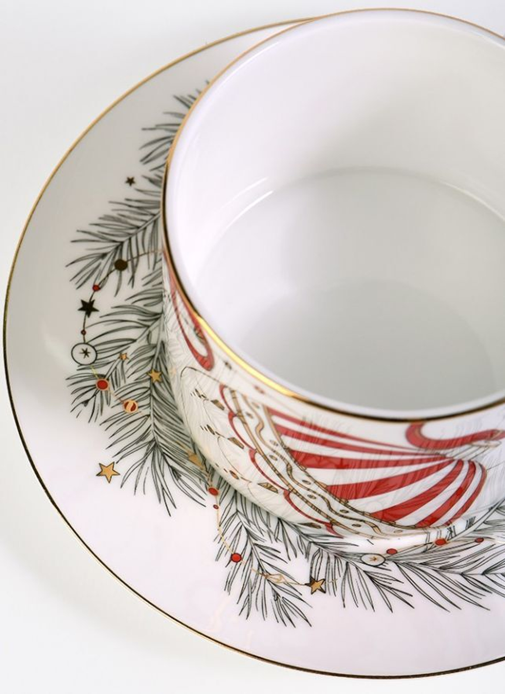 VALERIE CONCEPT Набор чашка и блюдце "Ёлочный шар"