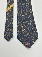 Галстук синий Salvatore Ferragamo