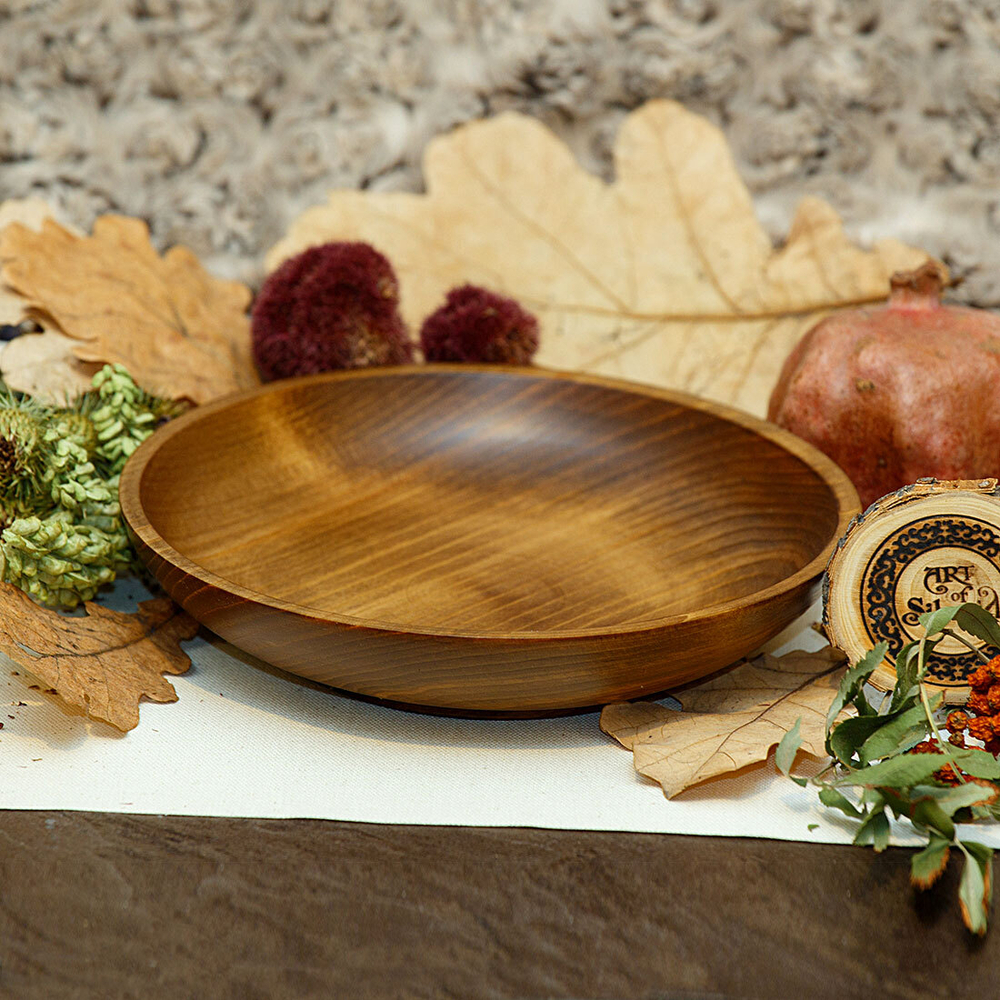 Деревянная чаша-тарелка Art of Siberia из древесины сибирская пихта 19 см. T65