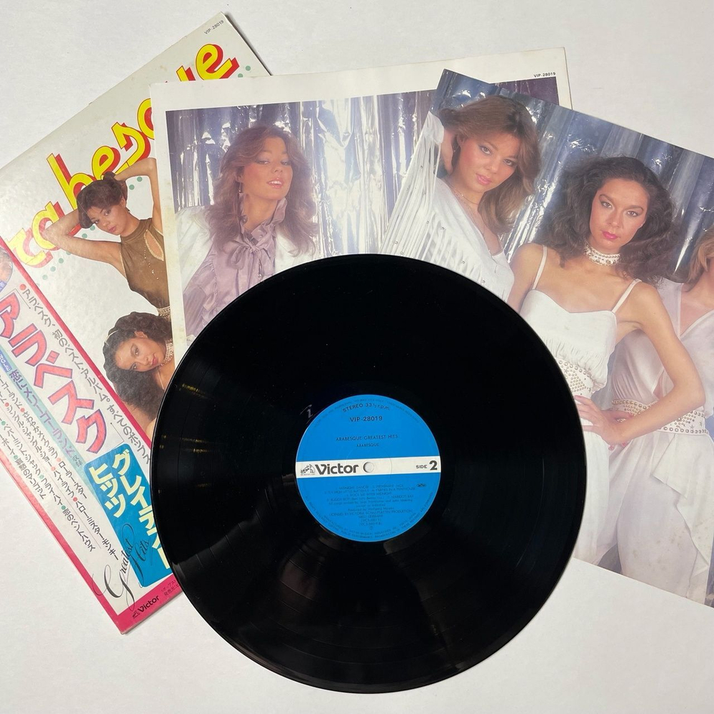 Винтажная виниловая пластинка LP Ансамбль Арабеска Arabesque Greatest Hits (Japan 1981) (Obi) Jingle Jangle Joe